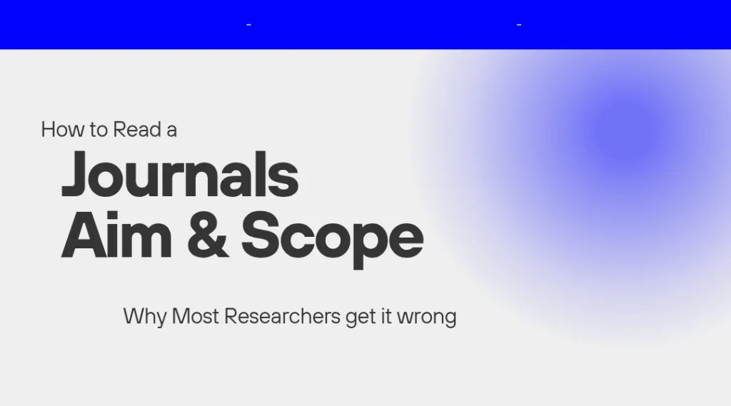 reading a Journal's aim and scope